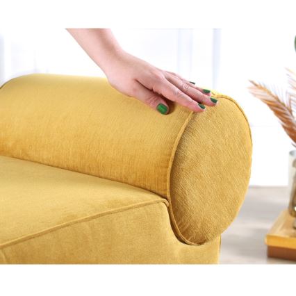 Pufe TIKI 47x45 cm amarelo