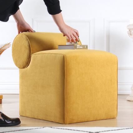 Pufe TIKI 47x45 cm amarelo