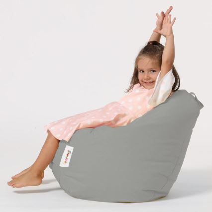 Pufe de assento 60x60 cm cinza