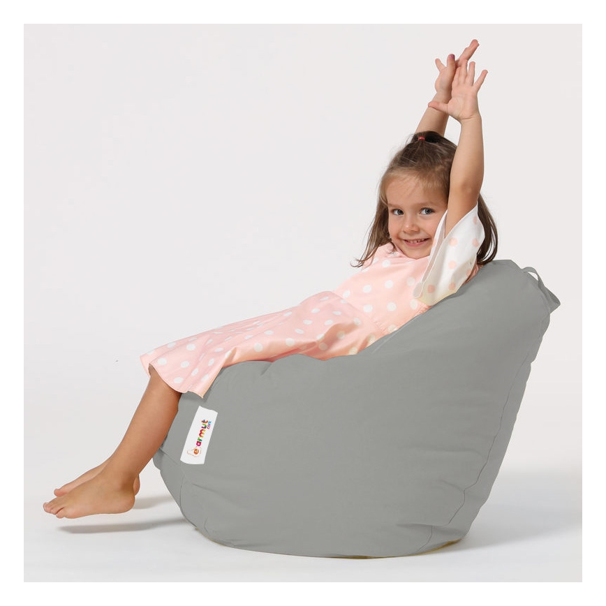 Pufe de assento 60x60 cm cinza