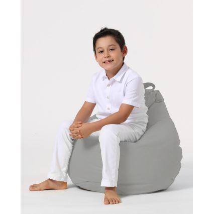 Pufe de assento 60x60 cm cinza