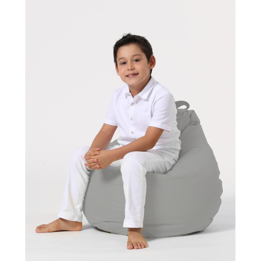 Pufe de assento 60x60 cm cinza