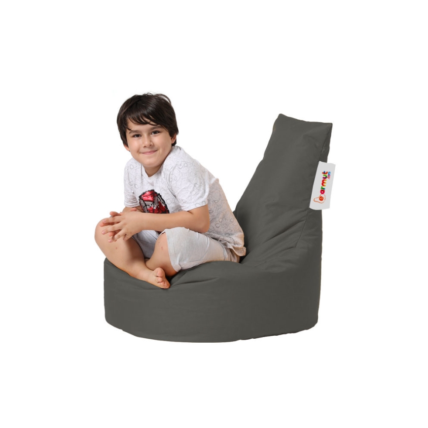 Puff de assento 70x70 cm cinza