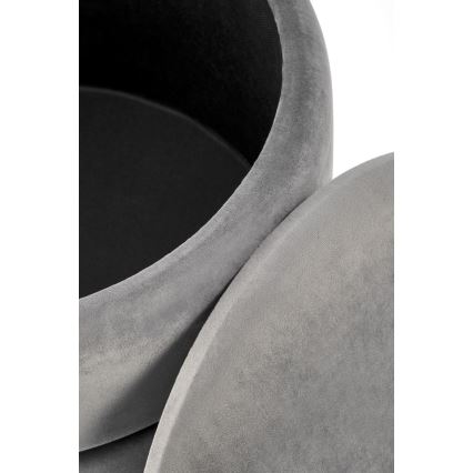 Pufe MINTY diâmetro 37 cm cinza/dourado