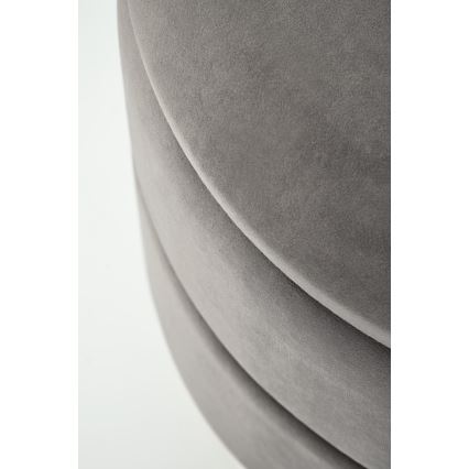 Pufe MINTY diâmetro 37 cm cinza/dourado