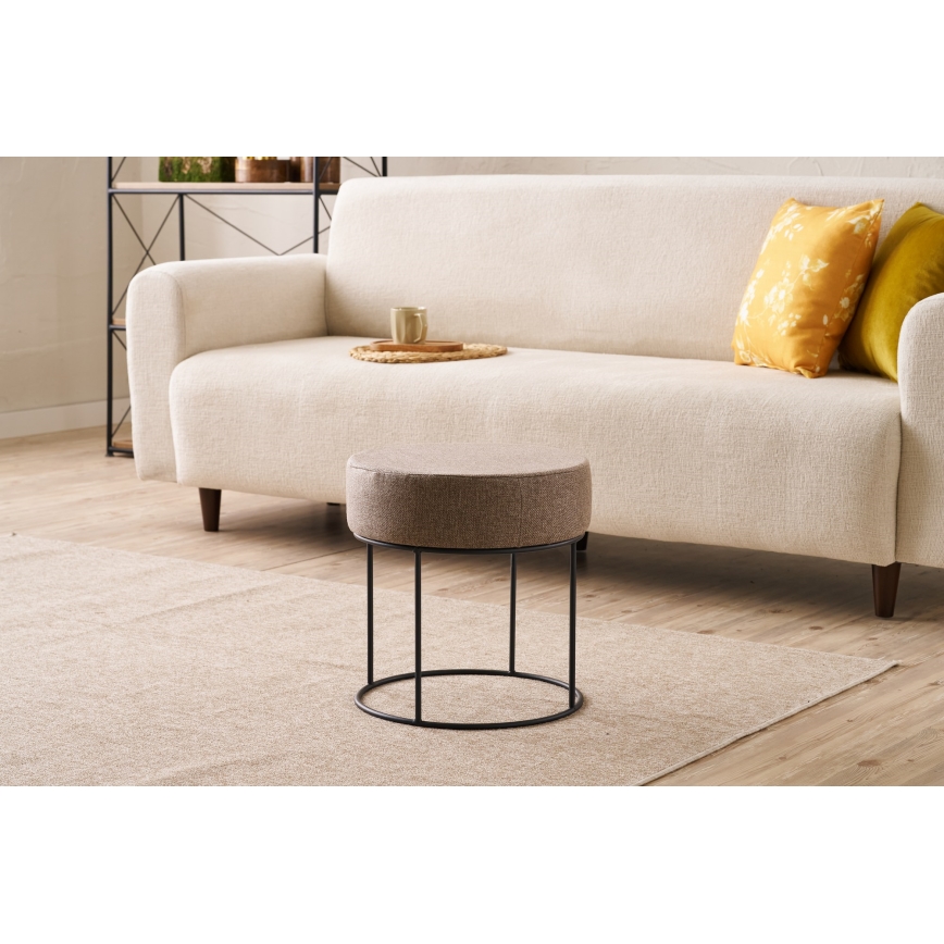 Puff RELO Ø 40 cm castanho