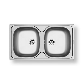 Pyramis 100125101 - Pia de cozinha E78 78x43,5 cm satinada