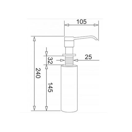 Pyramis 29192191 - Dispensador de sabão embutido cromo brilhante