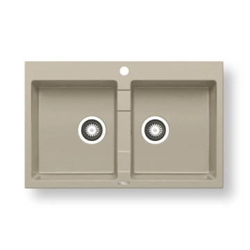 Pyramis 70053101 - Cuba de cozinha SPARTA 78x50 cm granito/bege