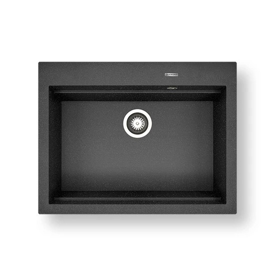 Pyramis 70094201 - Lavatório de cozinha SIROS 67x51,5 cm  granito/preto