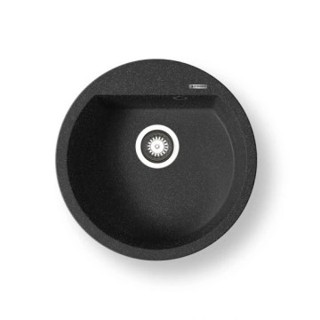 Pyramis 70106911 - Lava-loiças de cozinha ALAZIA diâmetro 51 cm granito/preto