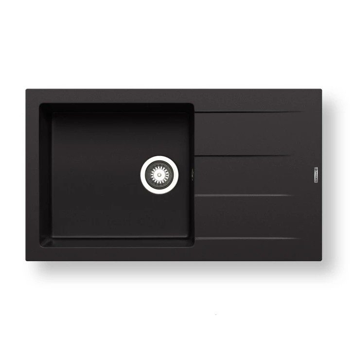 Pyramis 70217801 - Cuba de cozinha ATHLOS 86x50 cm granito/preto mate