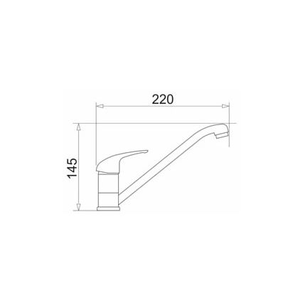 Pyramis 90918401 - Torneira de cozinha ASALIA preta