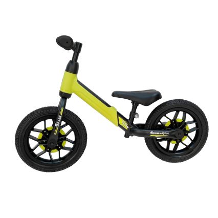 QPlay - Bicicleta de empurrar com LED iluminações sobre rodas SPARK verde