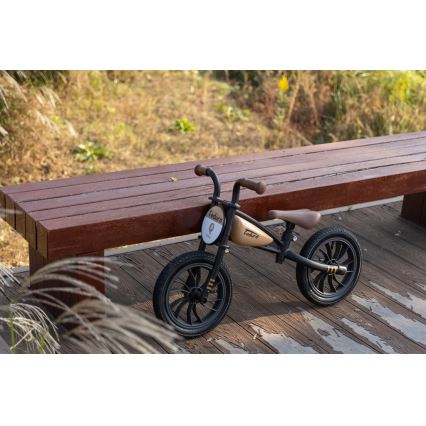 QPlay - Bicicleta de empurrar FEDURO preto/bege