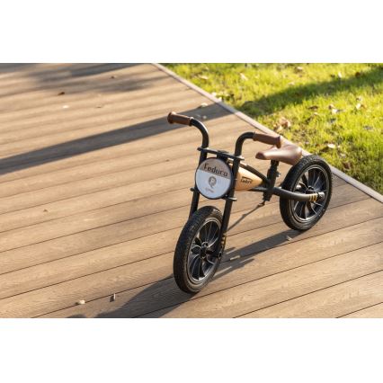 QPlay - Bicicleta de empurrar FEDURO preto/bege