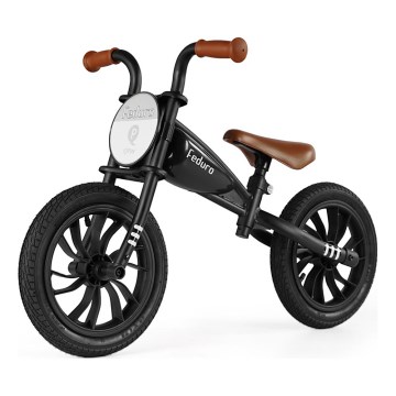 QPlay - Bicicleta de empurrar FEDURO preto/castanho
