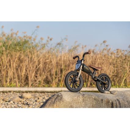 QPlay - Bicicleta de empurrar FEDURO preto/dourado