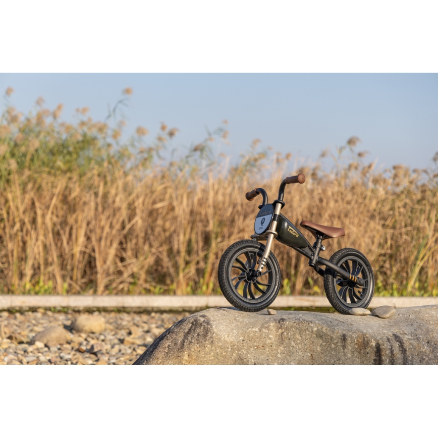 QPlay - Bicicleta de empurrar FEDURO preto/dourado