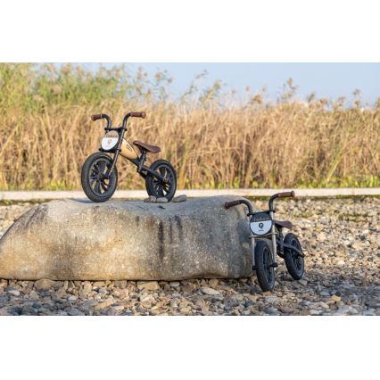 QPlay - Bicicleta de empurrar FEDURO preto/dourado