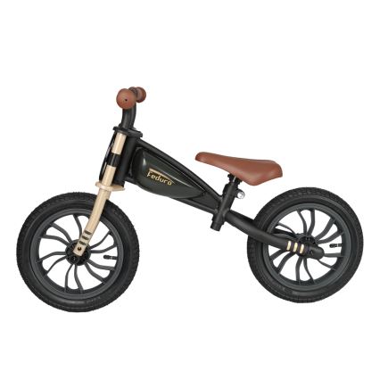 QPlay - Bicicleta de empurrar FEDURO preto/dourado