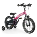 QPlay - Bicicleta infantil 14 MINIBY 3 em 1 rosa