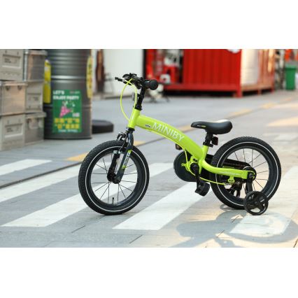 QPlay - Bicicleta infantil 14 MINIBY 3 em 1 verde