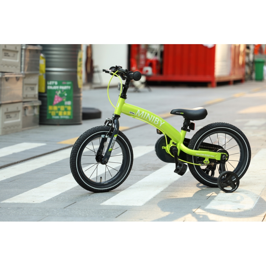 QPlay - Bicicleta infantil 14 MINIBY 3 em 1 verde
