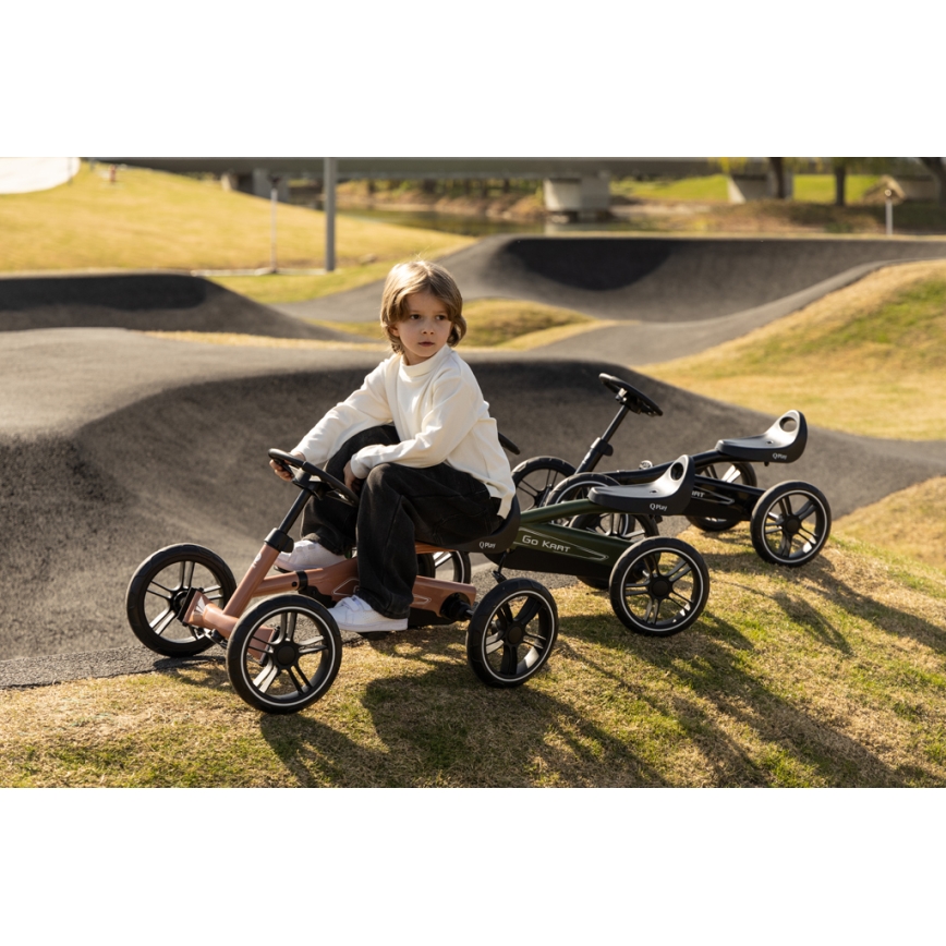 QPlay - Quadriciclo infantil GO KART verde