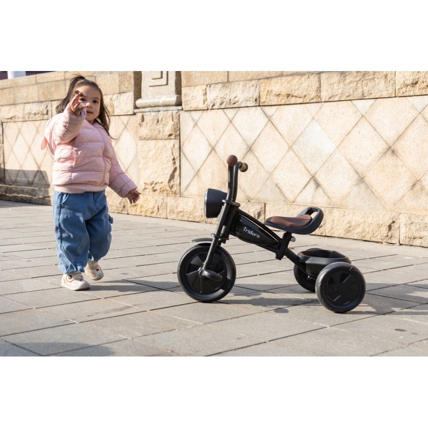 QPlay - Triciclo de criança TRIDURO preto