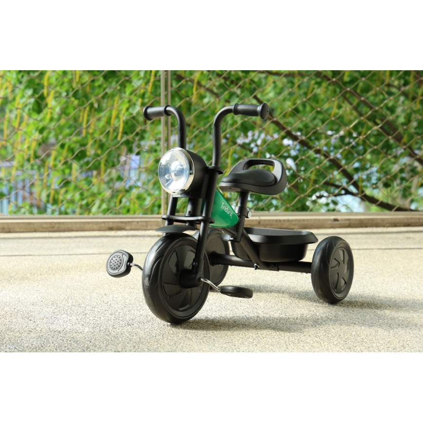 QPlay - Triciclo de criança TRIDURO preto/verde