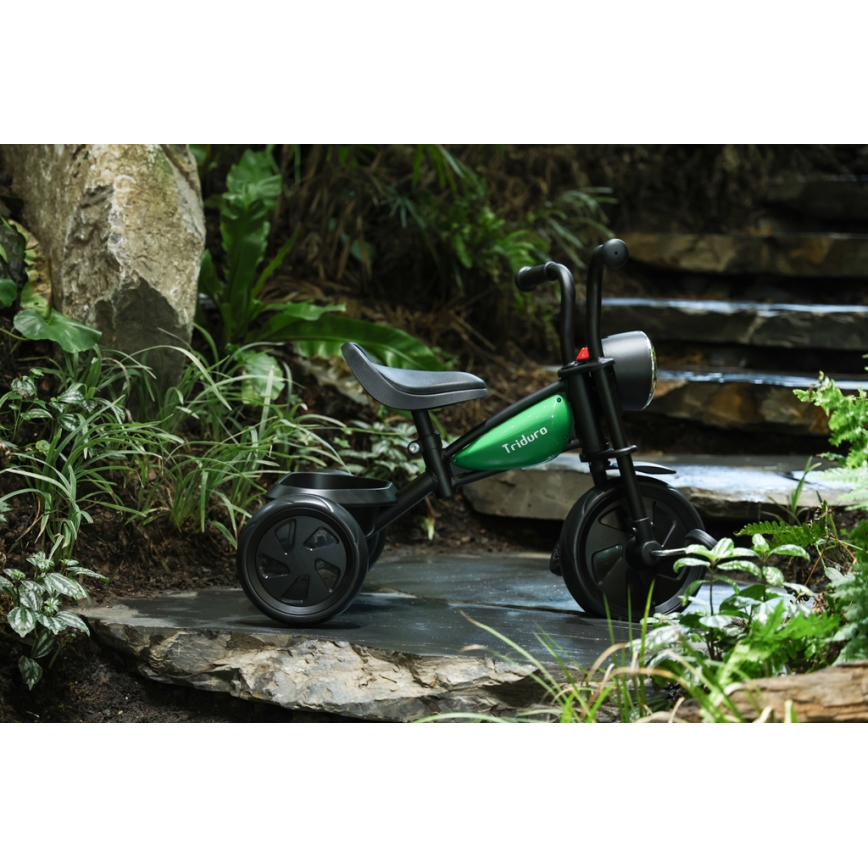 QPlay - Triciclo de criança TRIDURO preto/verde
