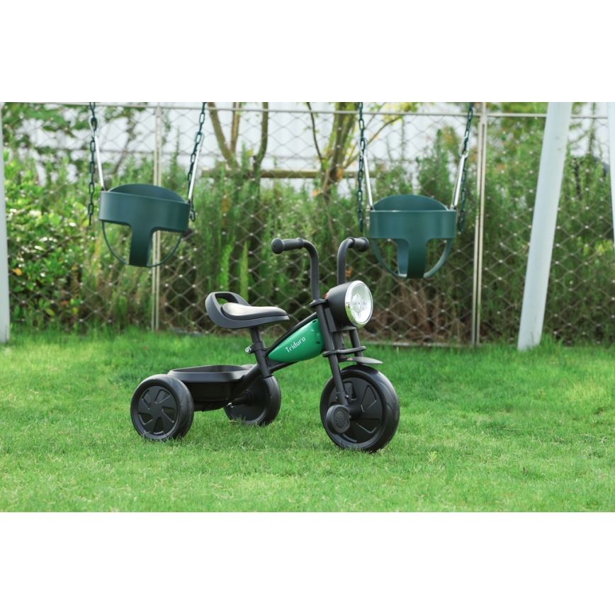QPlay - Triciclo de criança TRIDURO preto/verde