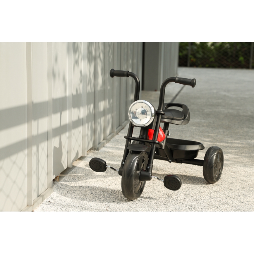 QPlay - Triciclo de criança TRIDURO preto/vermelho