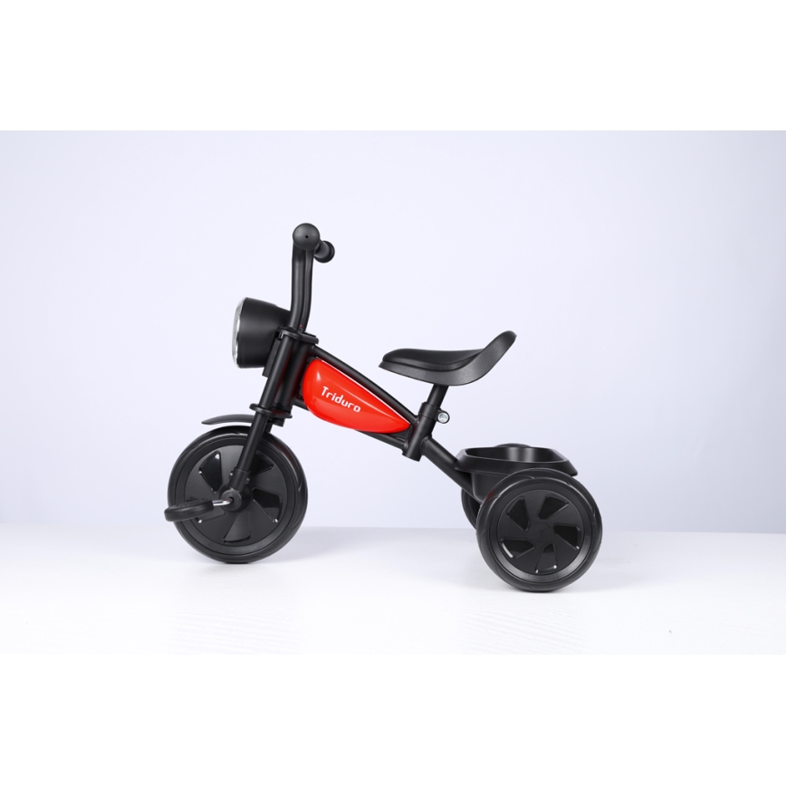 QPlay - Triciclo de criança TRIDURO preto/vermelho