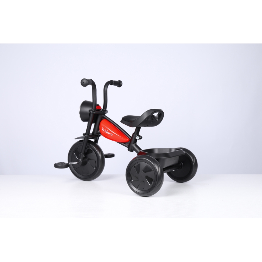QPlay - Triciclo de criança TRIDURO preto/vermelho