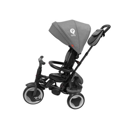 QPlay - Triciclo infantil 3 em 1 RITO EVA PLUS cinzento