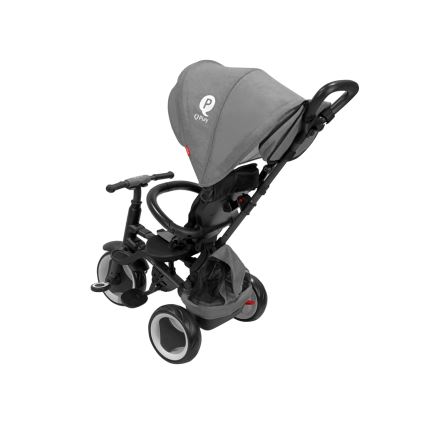 QPlay - Triciclo infantil 3 em 1 RITO EVA PLUS cinzento