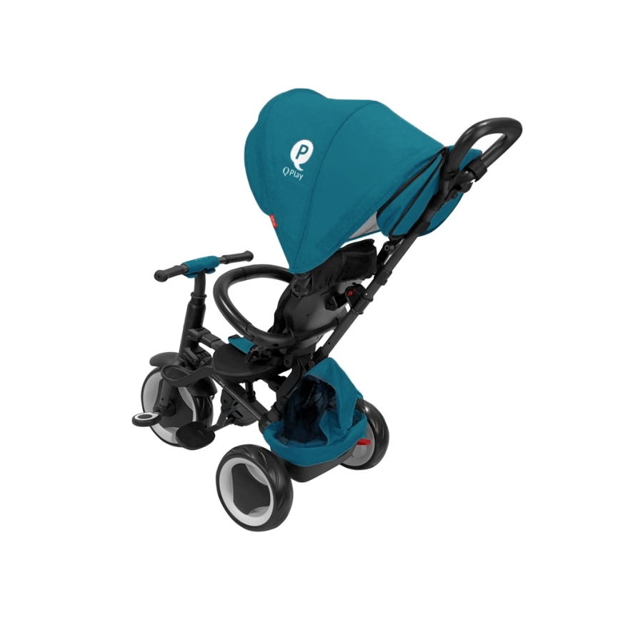 QPlay - Triciclo infantil 3 em 1 RITO EVA PLUS turquesa