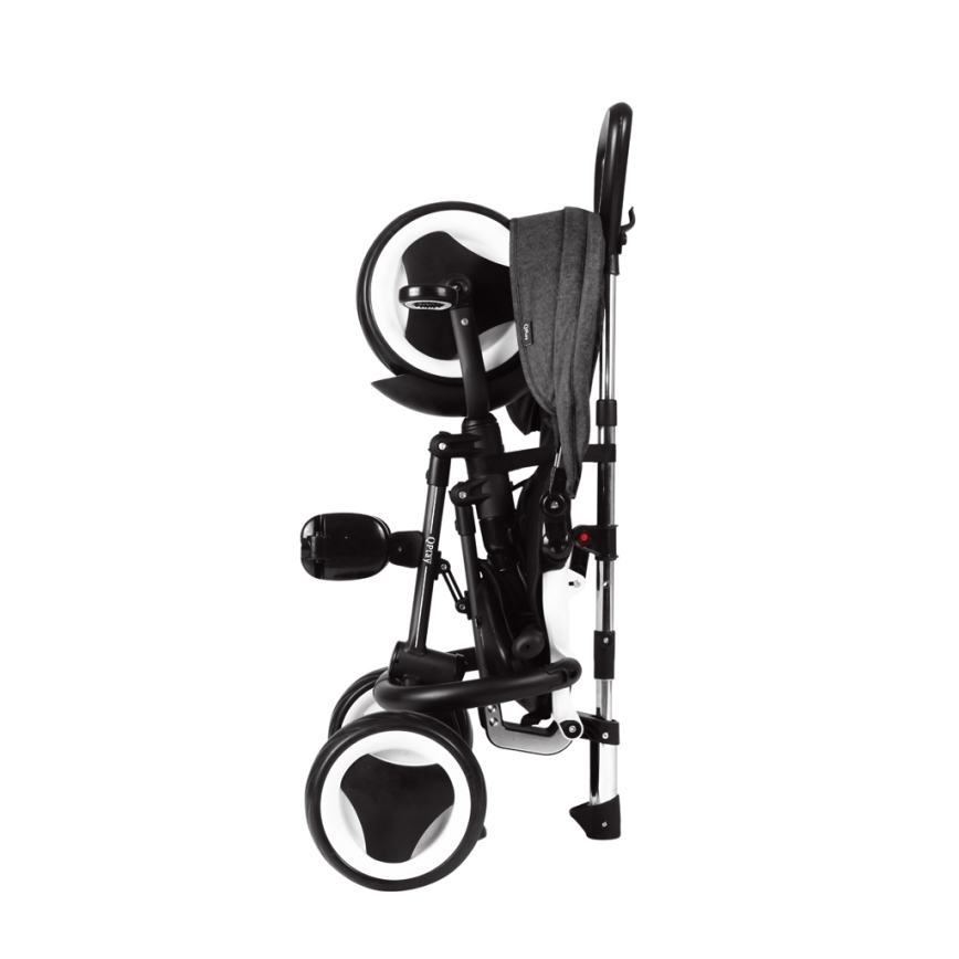 QPlay - Triciclo infantil 3 em 1 RITO EVO cinzento