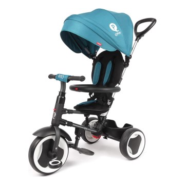 QPlay - Triciclo infantil 3 em 1 RITO EVO turquesa
