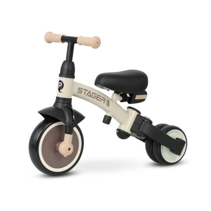 QPlay - Triciclo infantil 3 em 1 STAGER bege
