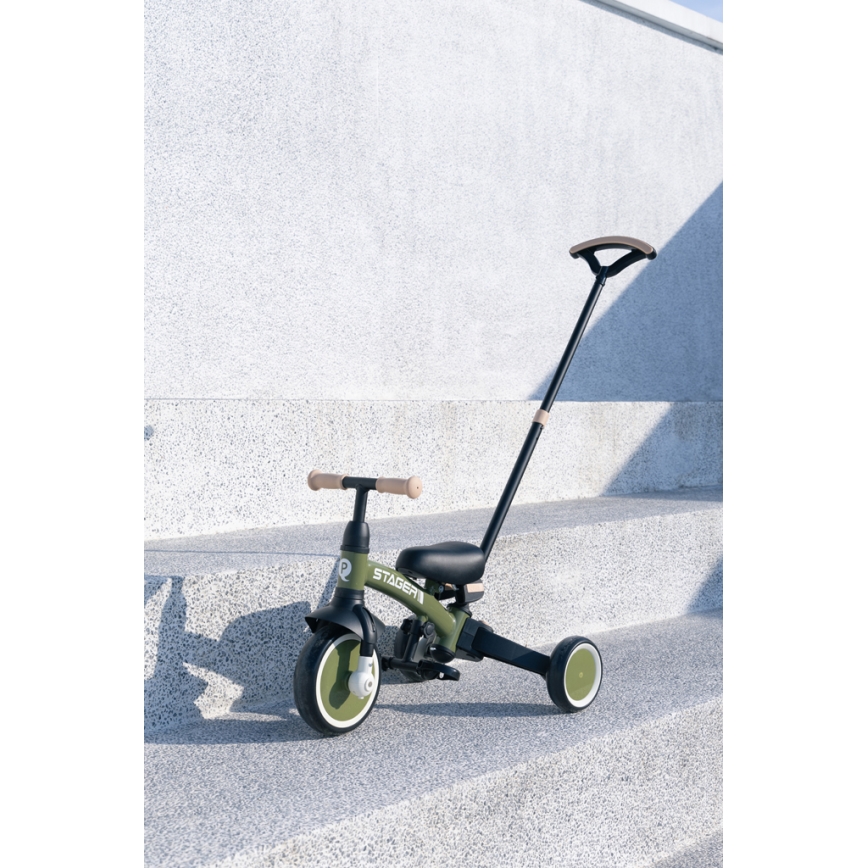 QPlay - Triciclo infantil 3 em 1 STAGER verde