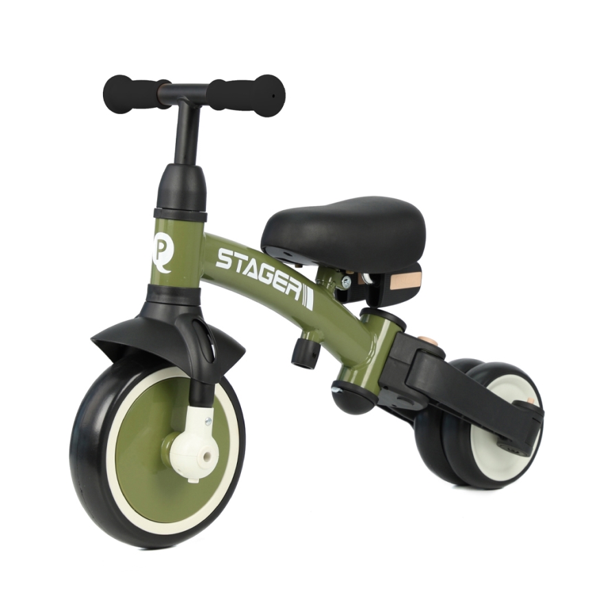 QPlay - Triciclo infantil 3 em 1 STAGER verde