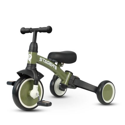 QPlay - Triciclo infantil 3 em 1 STAGER verde