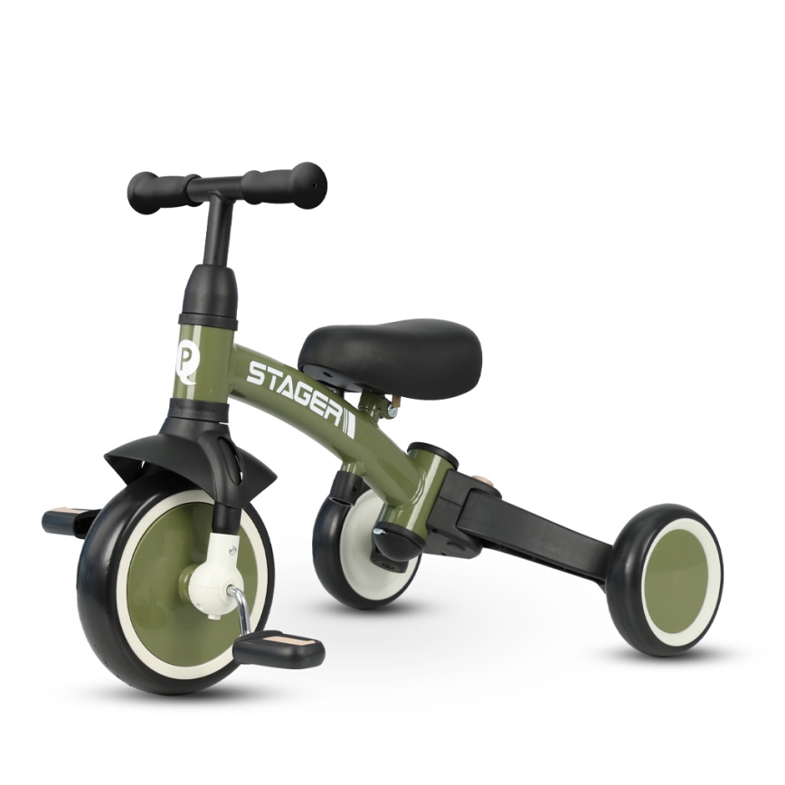 QPlay - Triciclo infantil 3 em 1 STAGER verde