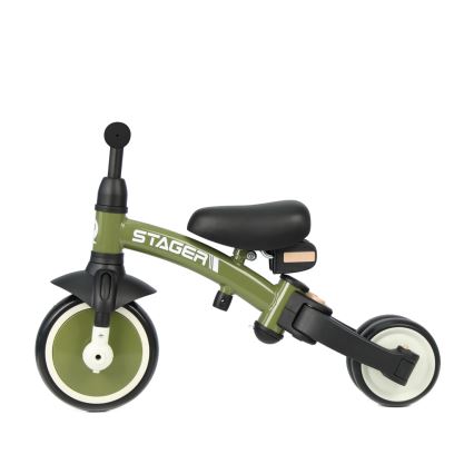 QPlay - Triciclo infantil 3 em 1 STAGER verde