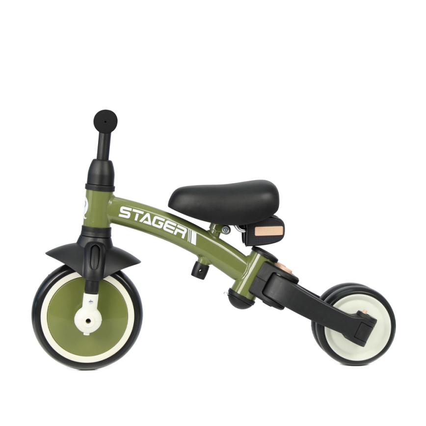 QPlay - Triciclo infantil 3 em 1 STAGER verde