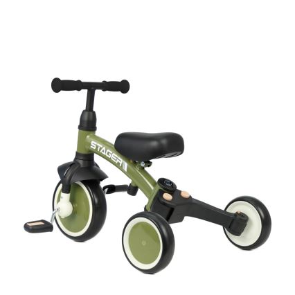 QPlay - Triciclo infantil 3 em 1 STAGER verde