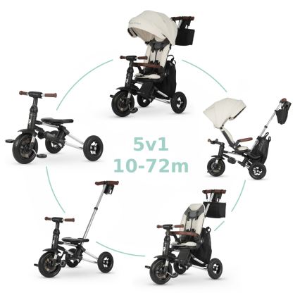 QPlay - Triciclo infantil 5 em 1 NOVA DELUXE bege